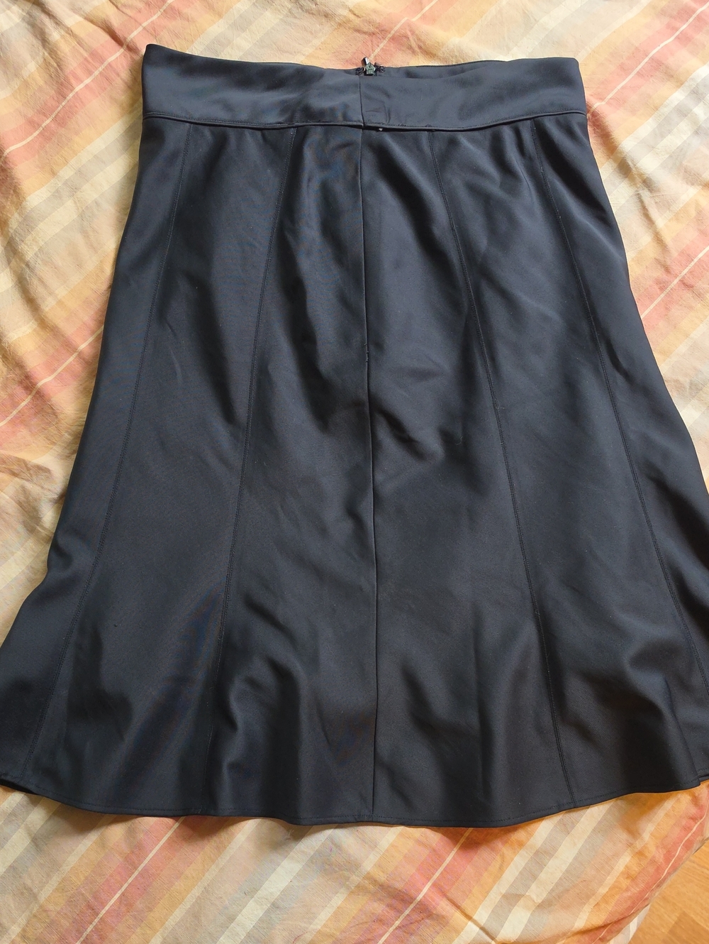 Victorinox Black A-Line Panel Skirt: sz 8